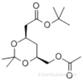 (4R-cis) -6 - [(acétyloxy) méthyl] -2,2-diméthyl-1,3-dioxanne-4-acétate de tert-butyle CAS 154026-95-6